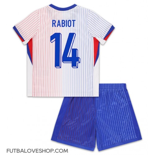 Dres Francúzsko Adrien Rabiot #14 Preč pre deti ME 2024 Krátky Rukáv (+ trenírky)